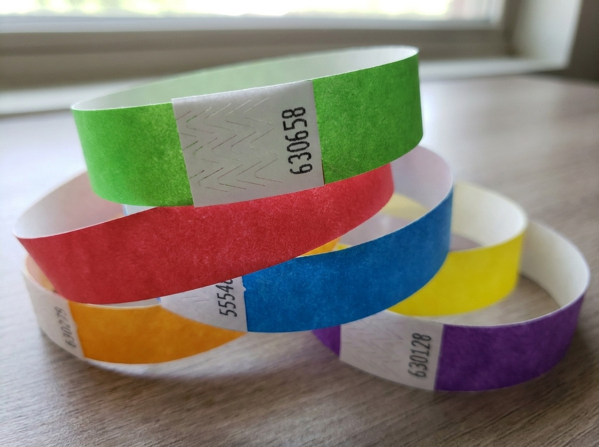 Gekleurde invioleerbare identificatie polsbandjes met anti-transfer sluiting voor een groot beveiligd evenement